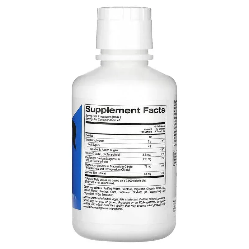 California Gold Nutrition, Children's Liquid Calcium with Magnesium, Vitamin D and Zinc, 16 fl oz (473 ml) - Image 2