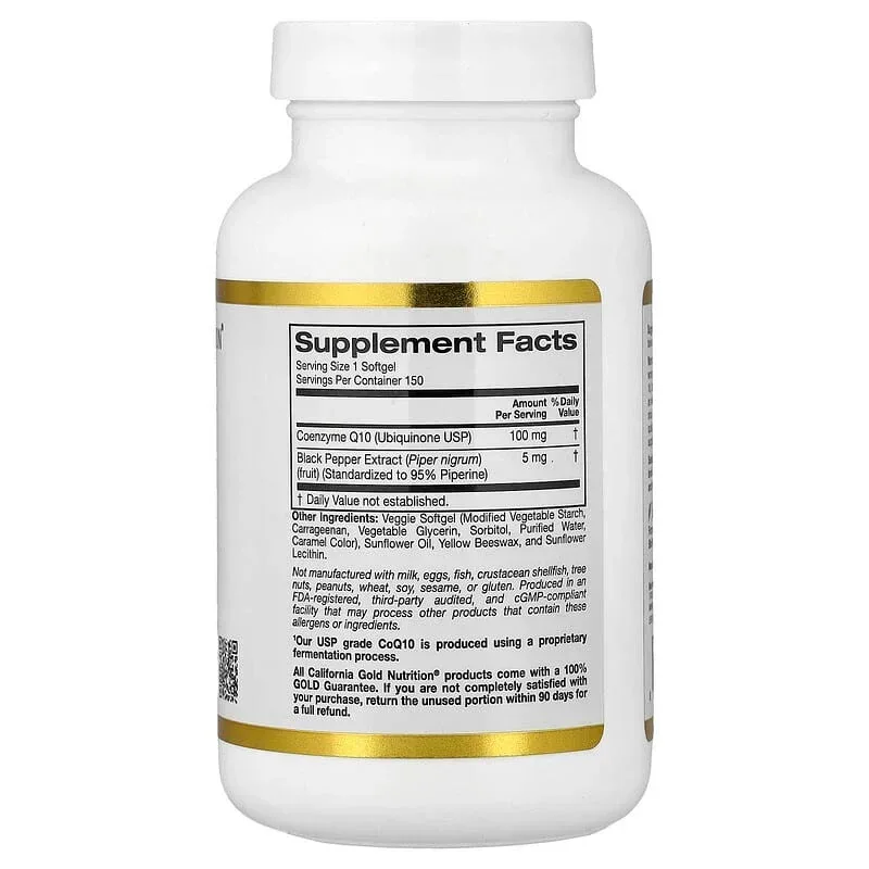California Gold Nutrition, CoQ10 with Bioperine® Black Pepper Extract, 150 Veggie Softgels - Image 3