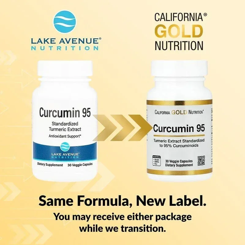 California Gold Nutrition, Curcumin 95, 30 Veggie Capsules (500 mg per Capsule) - Image 4