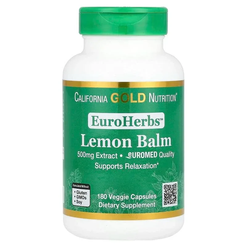 California Gold Nutrition, EuroHerbs™, Lemon Balm Extract, Euromed Quality, 500 mg - Image 6