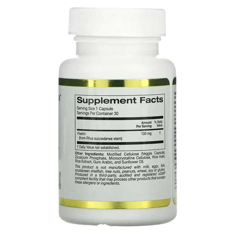 California Gold Nutrition, Fisetin with Novusetin, 100 mg, 90 Veggie Capsules - Image 6