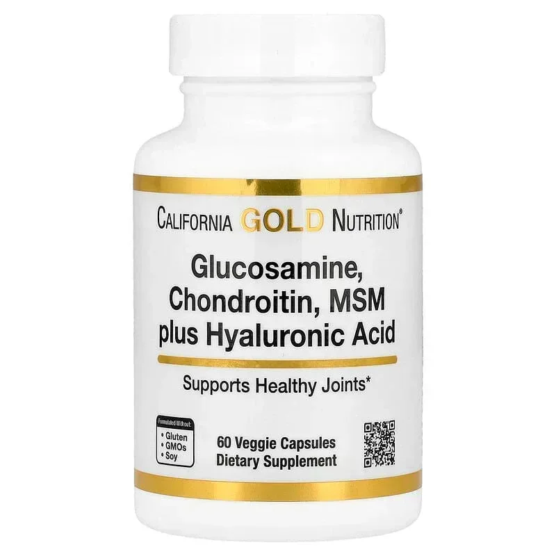 California Gold Nutrition, Glucosamine, Chondroitin, MSM plus Hyaluronic Acid, 60 Veggie Capsules