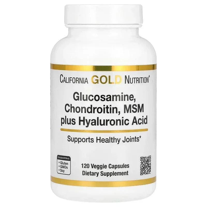 California Gold Nutrition, Glucosamine, Chondroitin, MSM plus Hyaluronic Acid, 60 Veggie Capsules - Image 6