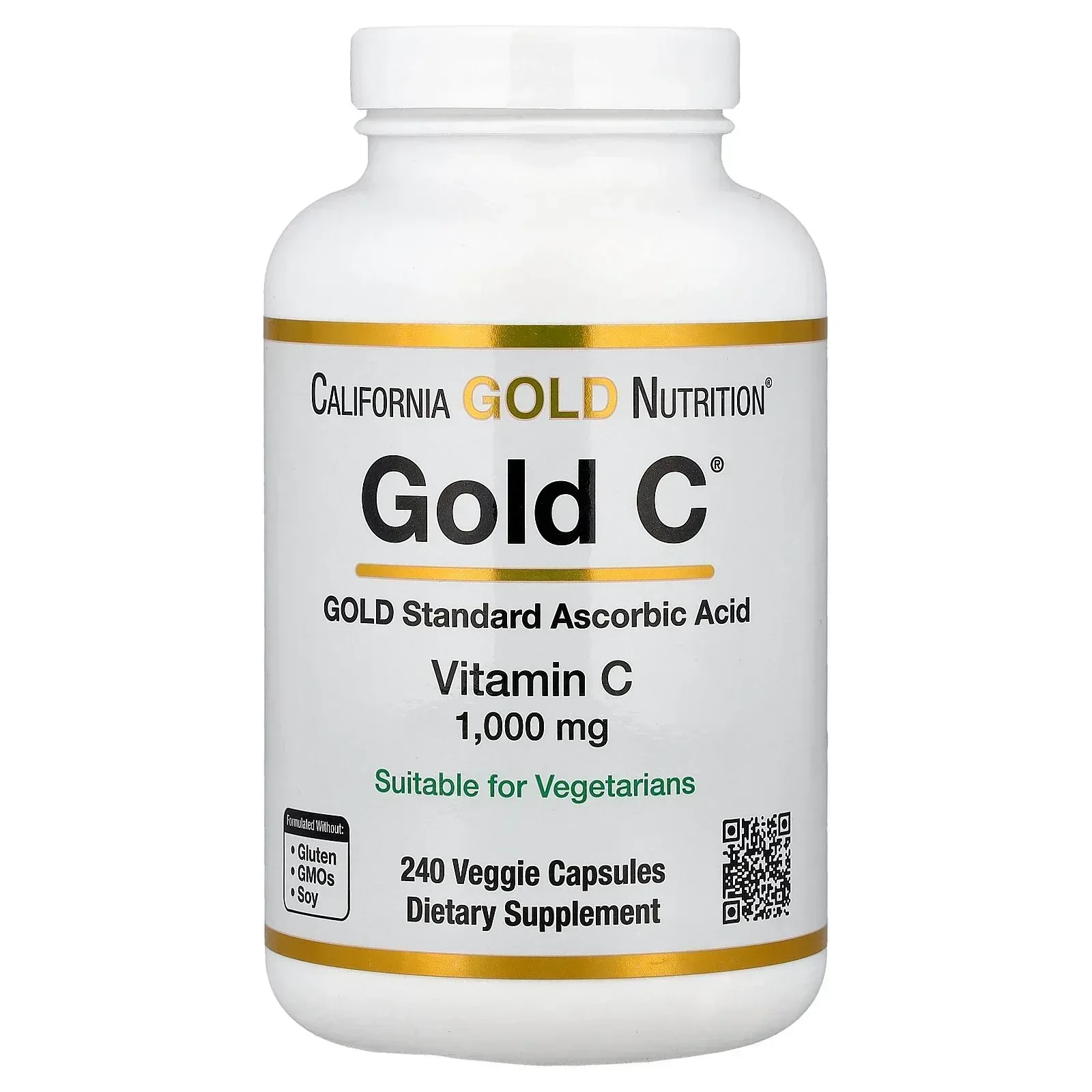 California Gold Nutrition Gold C®, USP Grade Vitamin C, 1,000 mg, 60 Veggie Capsules - Image 6