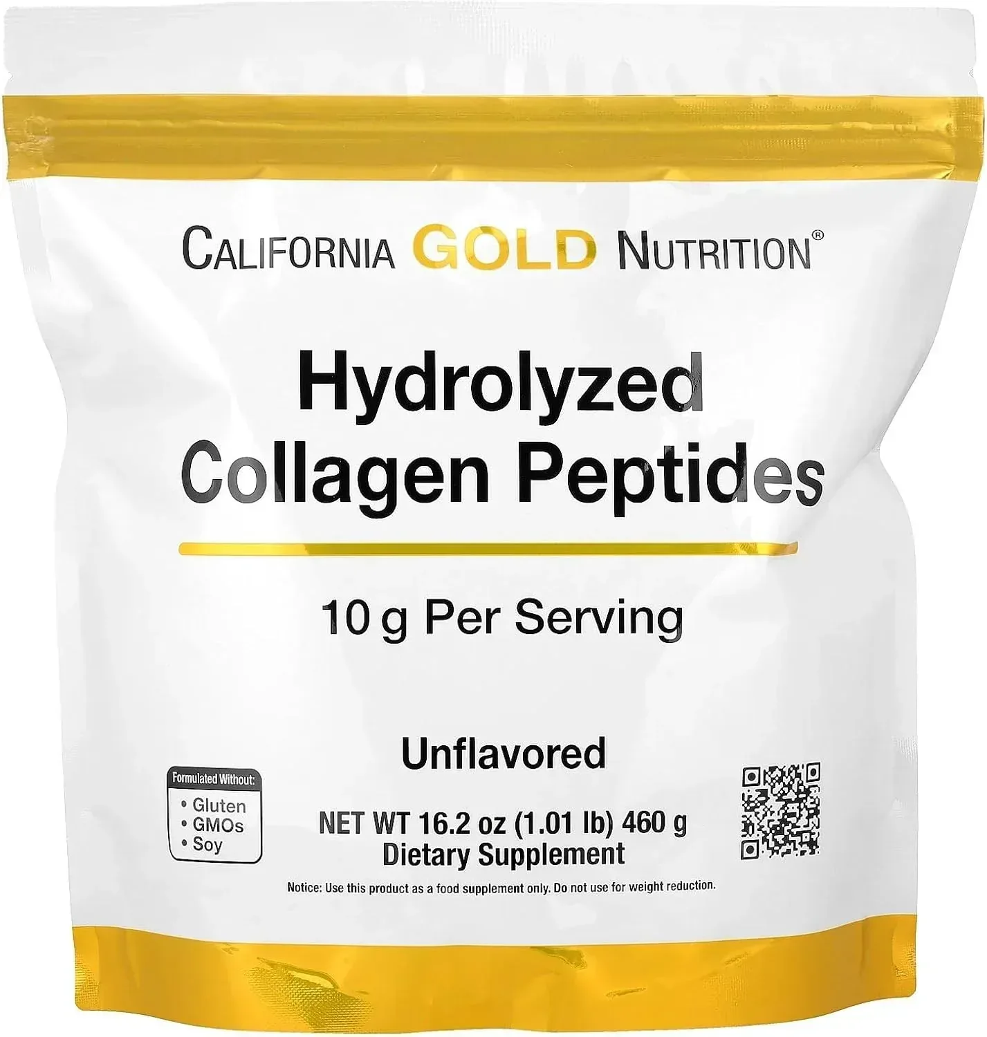 California Gold Nutrition Hydrolyzed Collagen Peptides, Type I & III, Unflavored, 7.05 oz (200 g) - Image 6