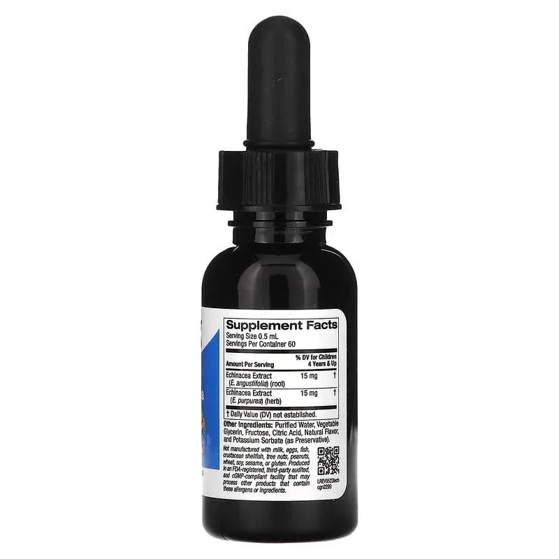 California Gold Nutrition, Liquid Echinacea For Children, No Alcohol, Natural Orange, 1 fl oz (30 ml) - Image 2