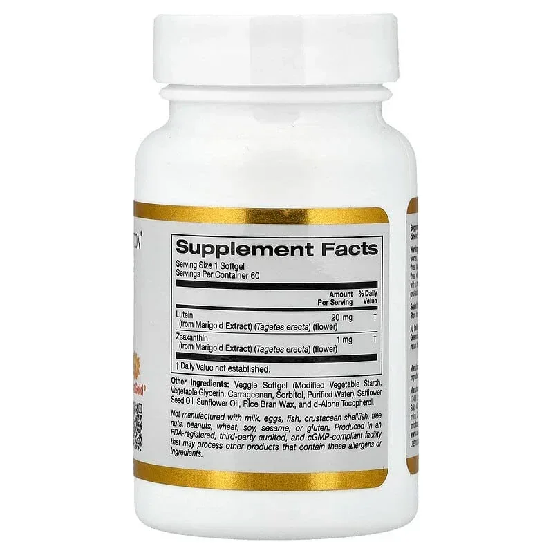 California Gold Nutrition, Lutein with Zeaxanthin from Marigold Extract - Image 2