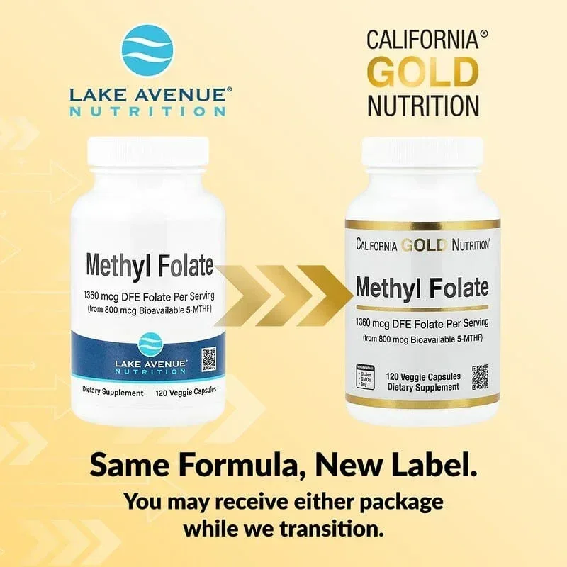 California Gold Nutrition, Methyl Folate and Vitamin C, 120 Veggie Capsules - Image 4