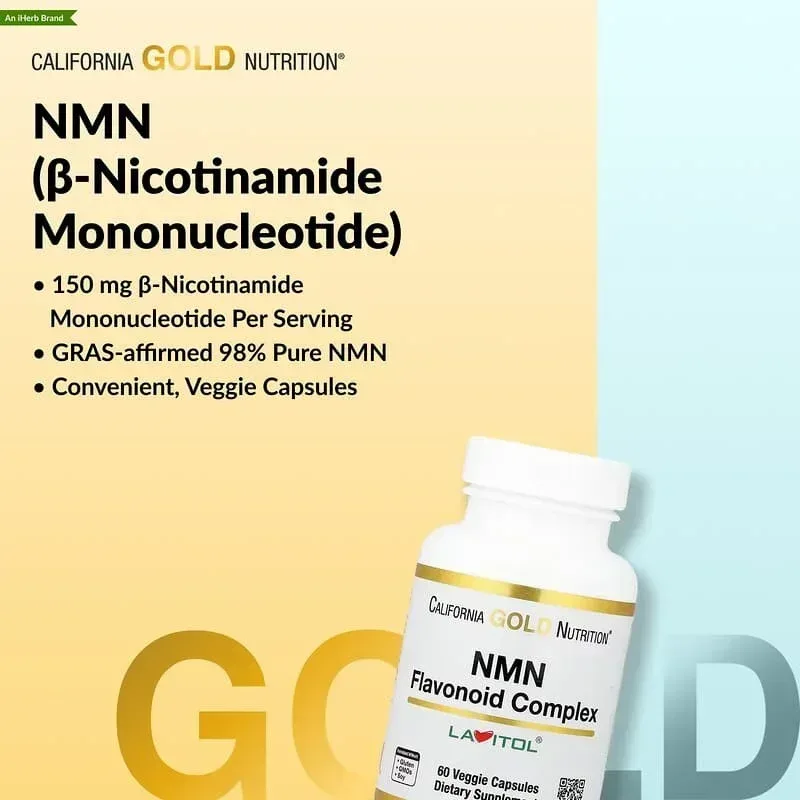 California Gold Nutrition, NMN Flavonoid Complex with Apigenin and Dihydroquercetin, 60 Veggie Capsules - Image 5