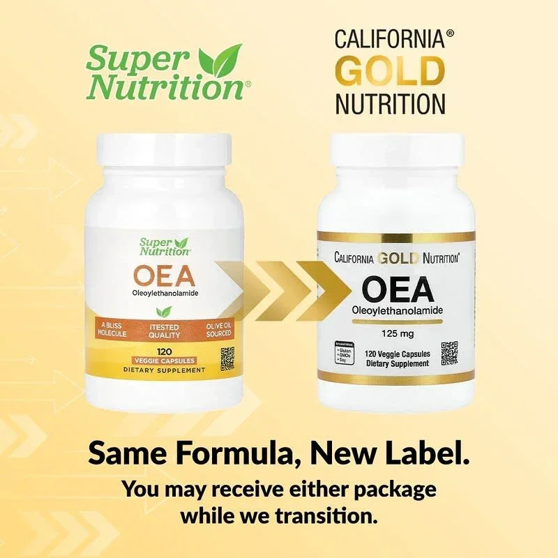 California Gold Nutrition, OEA Oleoylethanolamide, 125 mg, 120 Veggie Capsules - Image 3