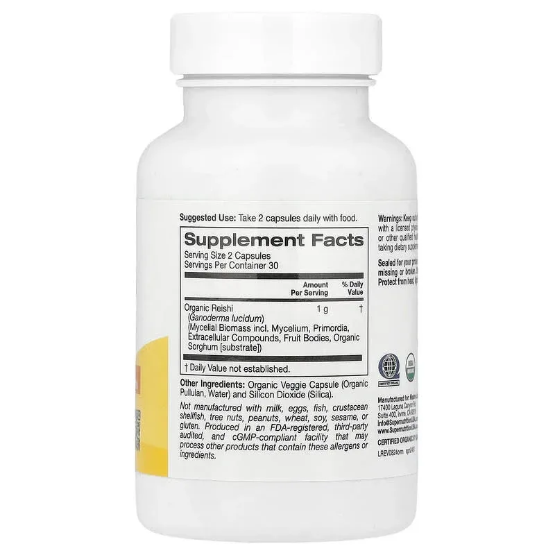California Gold Nutrition, Organic Mushroom, 60 Veggie Capsules (0.5 g per Capsule) - Image 8