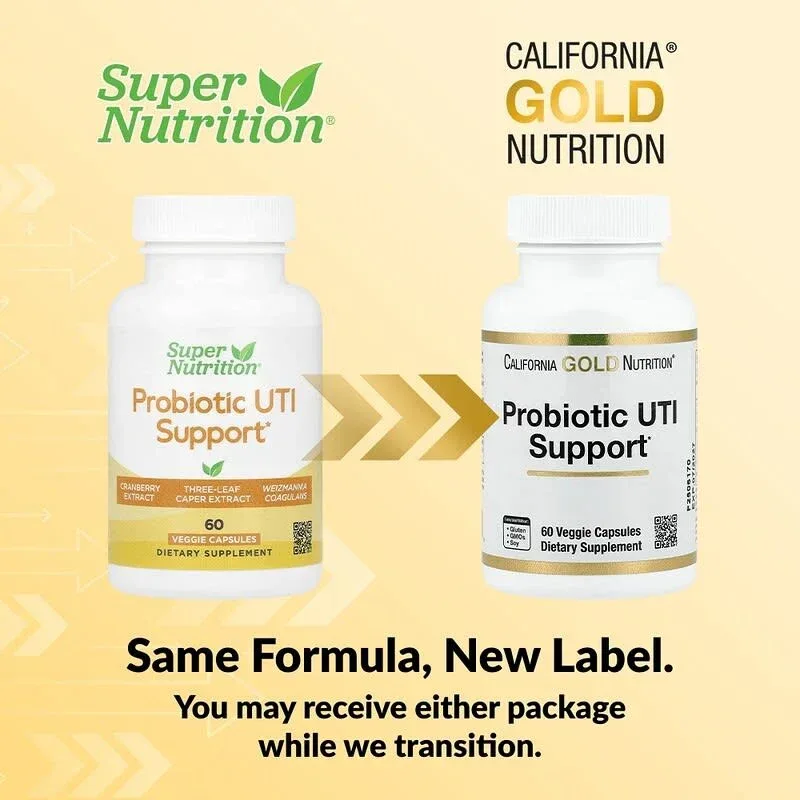 California Gold Nutrition, Probiotic UTI Support with Fructooligosaccharides, Cranberry Extract, Three-Leaf Caper Extract, and Proprietary Digestive Blend, 60 Veggie Capsules - Image 4