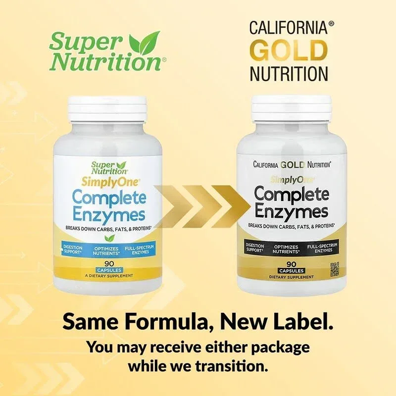 California Gold Nutrition, SimplyOne®, Complete Enzymes with Betaine HCl, Ox Bile Extract, Full-Spectrum Enzymes, and Bromelain, 90 Capsules - Image 3