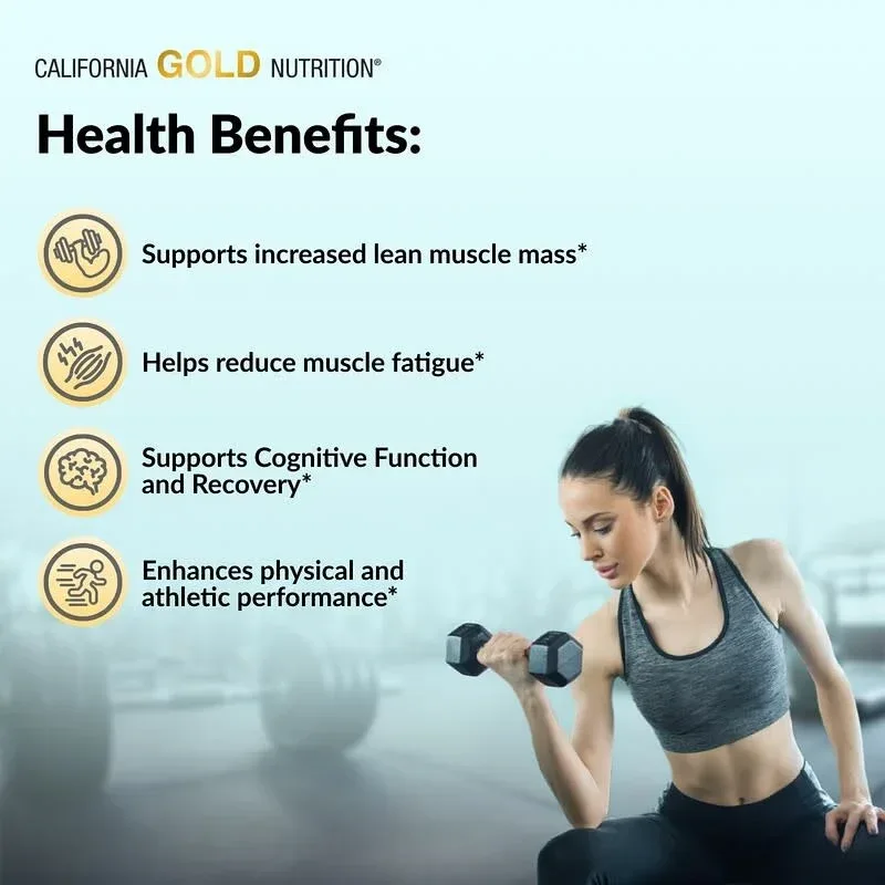 California Gold Nutrition, Sport, Creatine Sports Formula™, with Amino Acid Blend, Beta-Alanine, Beet Juice & Coconut, 1.13 lb (514 g) - Image 4