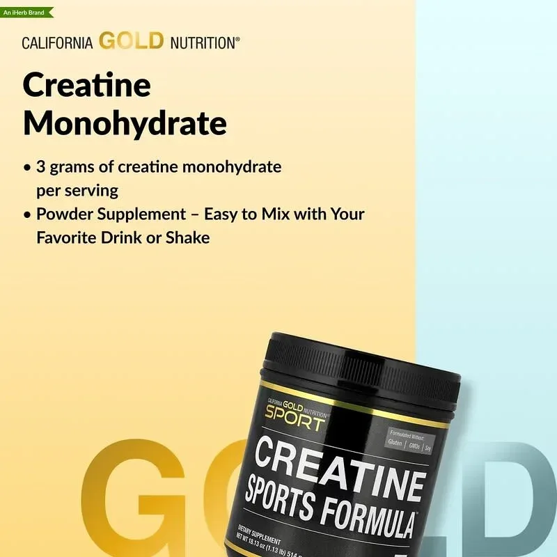 California Gold Nutrition, Sport, Creatine Sports Formula™, with Amino Acid Blend, Beta-Alanine, Beet Juice & Coconut, 1.13 lb (514 g) - Image 6