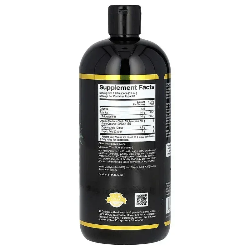 California Gold Nutrition, Sport, Organic MCT Oil, Unflavored - Image 7