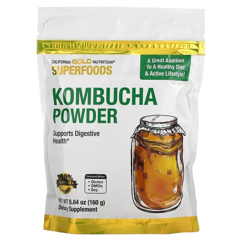 California Gold Nutrition, Superfoods, Kombucha Powder, 5.64 oz (160 g) - Image 6