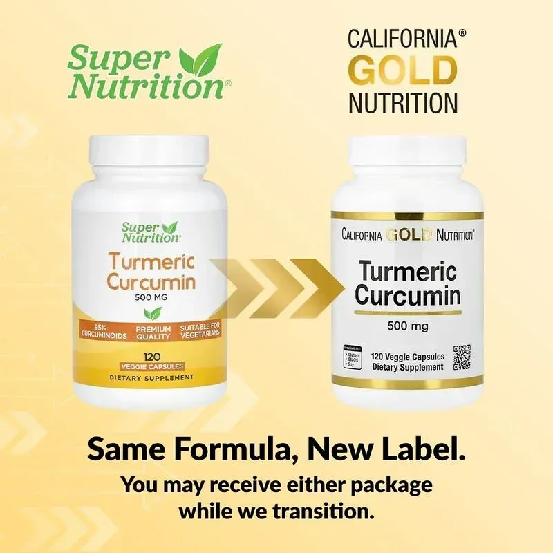 California Gold Nutrition, Turmeric Curcumin, 500 mg, 120 Veggie Capsules - Image 4