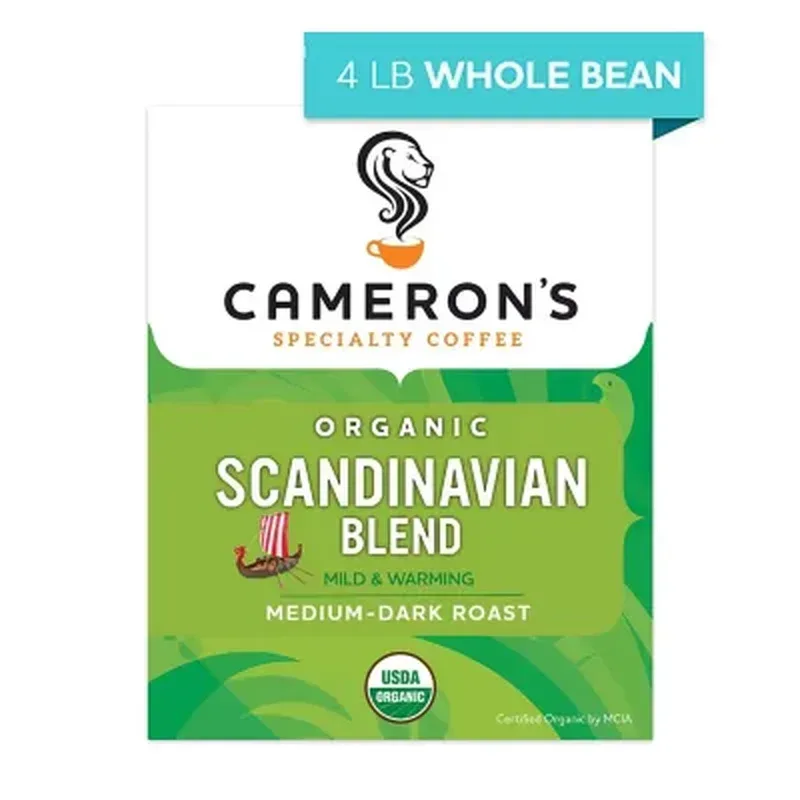 Cameron'S Organic Whole Bean Coffee, Scandinavian Blend (64 Oz.) - Image 2