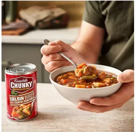 Campbell's Chunky Sirloin Burger with Country Vegetables Soup 18.8 oz., 6 pk. - Image 2