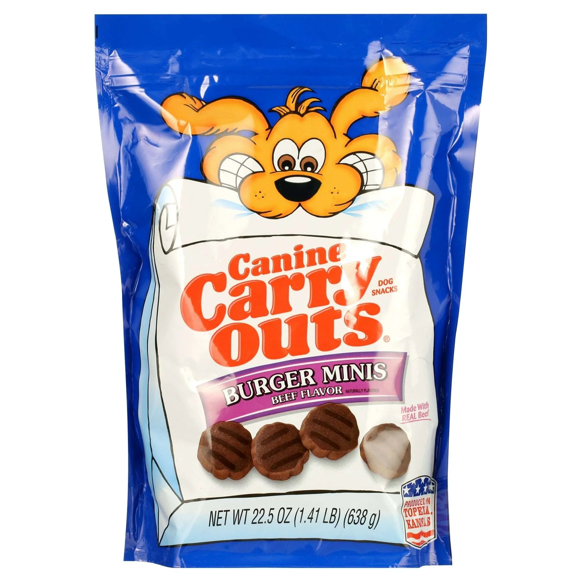 Canine Carry Outs Burger Minis Beef Flavor Dog Treats, 22.5oz Bag - Image 2