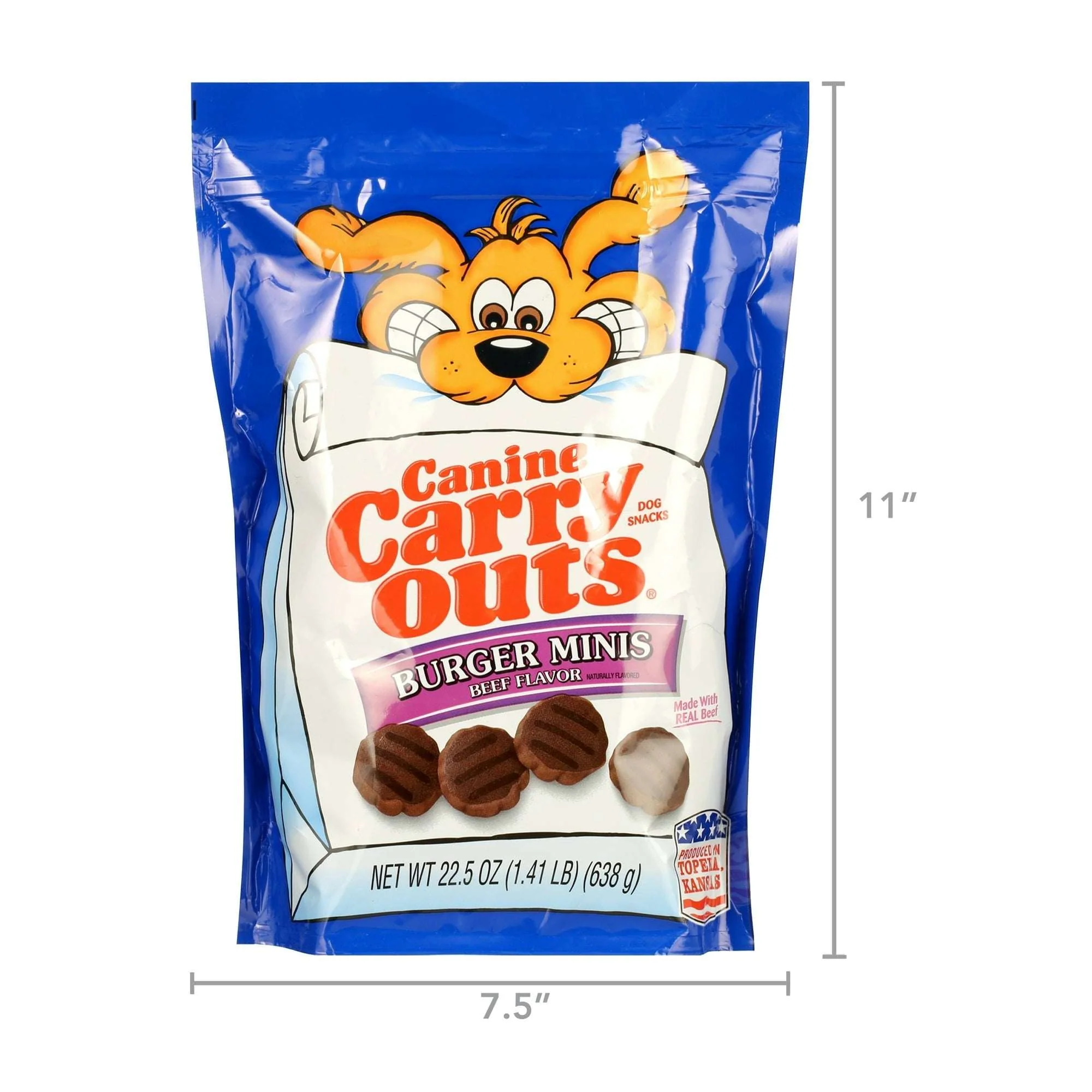 Canine Carry Outs Burger Minis Beef Flavor Dog Treats, 22.5oz Bag - Image 8