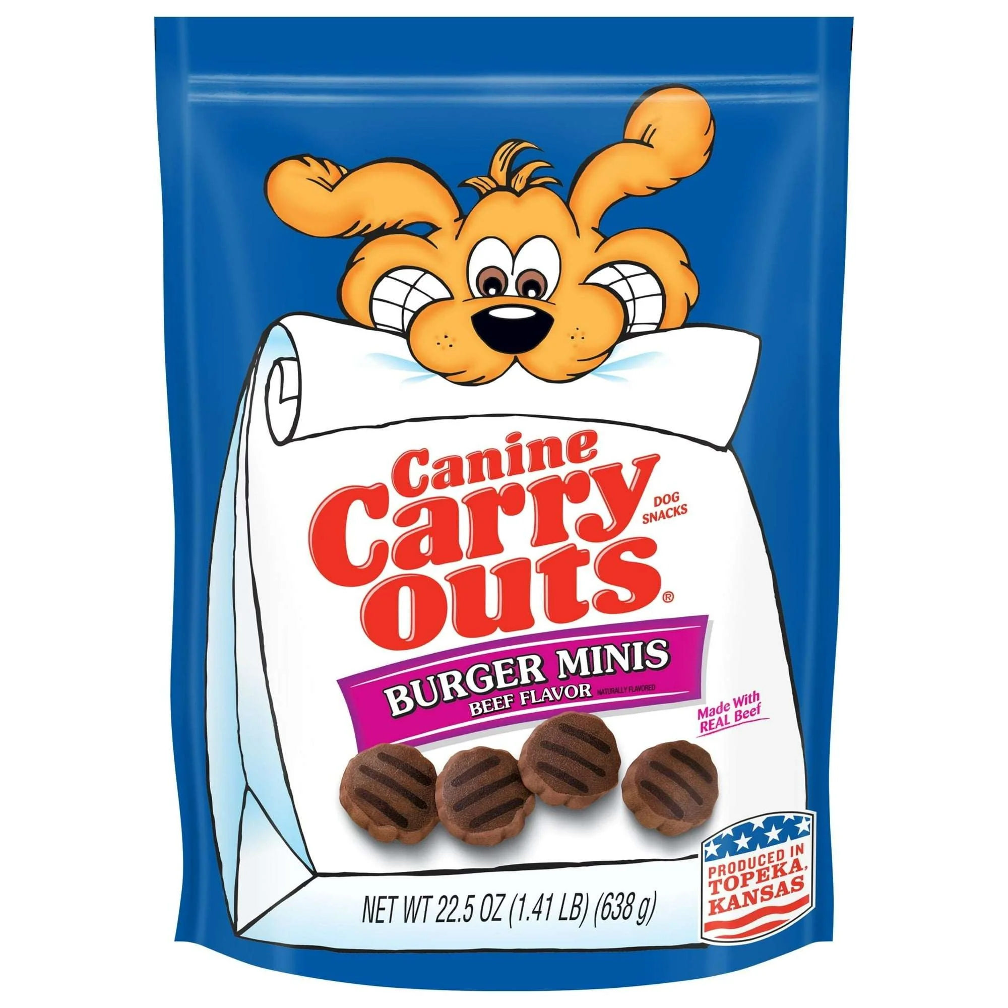 Canine Carry Outs Burger Minis Beef Flavor Dog Treats, 22.5oz Bag - Image 9