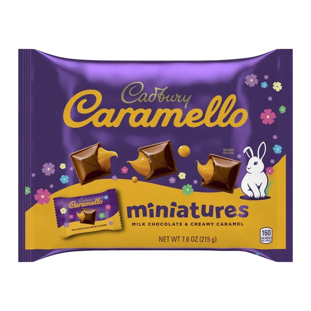 Caramello Miniatures Milk Chocolate Caramel Easter Candy, Bag 7.6 Oz