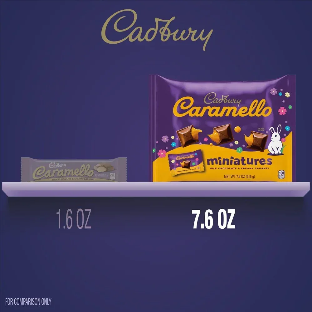 Caramello Miniatures Milk Chocolate Caramel Easter Candy, Bag 7.6 Oz - Image 6