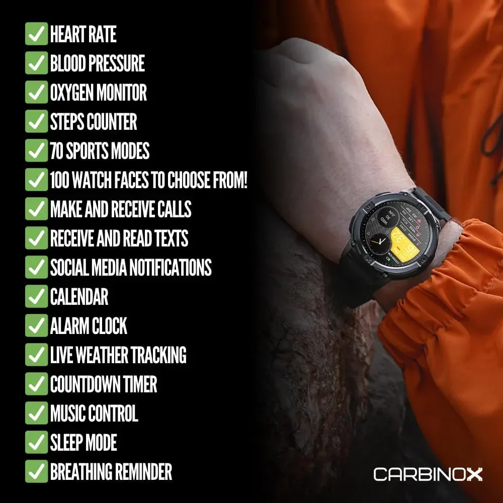 Carbinox X-Ranger Waterproof Smartwatch Fitness Tracker for Android & iOS - Image 3