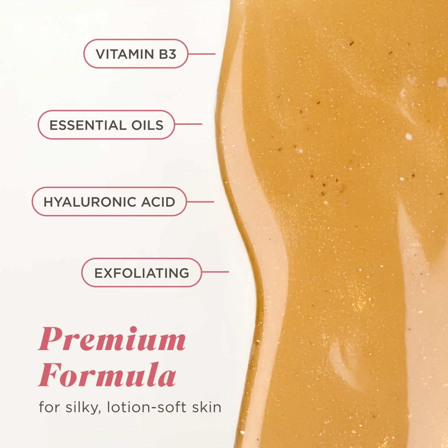 Caress Shea Butter & Brown Sugar Body Wash, Exfoliating & Moisturizing, Hyaluronic Acid, 30 oz - Image 5