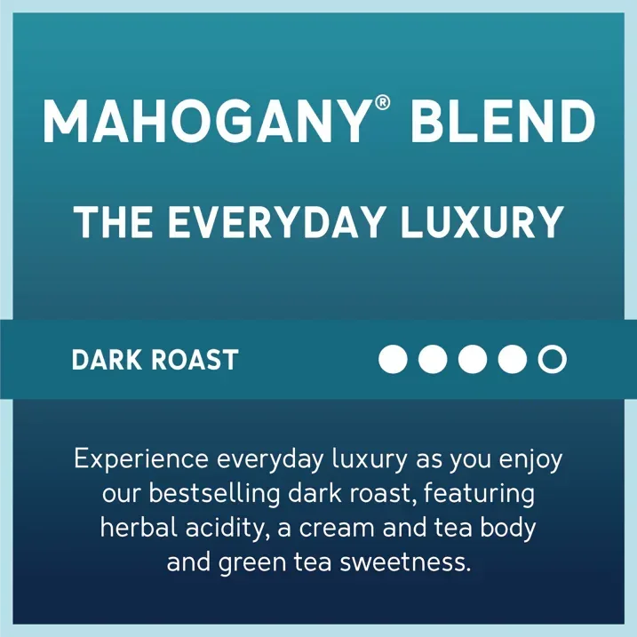 Caribou Coffee Mahogany Blend Premium Dark Roast Ground Coffee, Arabica, 12 oz - Image 2