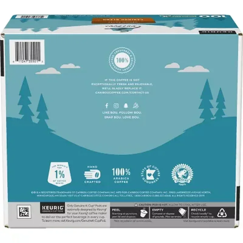 Caribou Coffee Medium Roast K-Cup Pods, Caribou Blend (100 Ct.) - Image 10