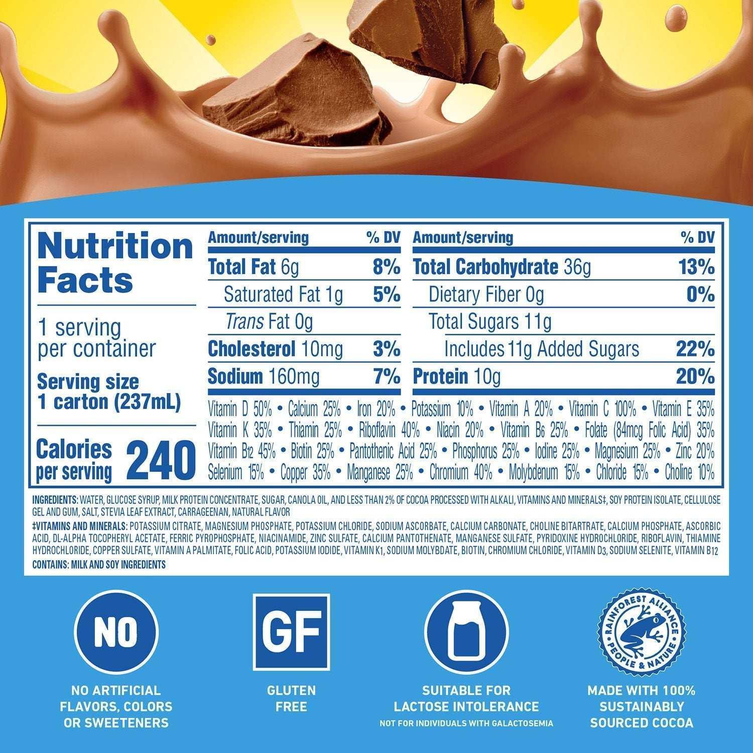 Carnation Breakfast Essentials Ready To Drink, Rich Milk Chocolate 8 oz., 24 pk. - Image 2