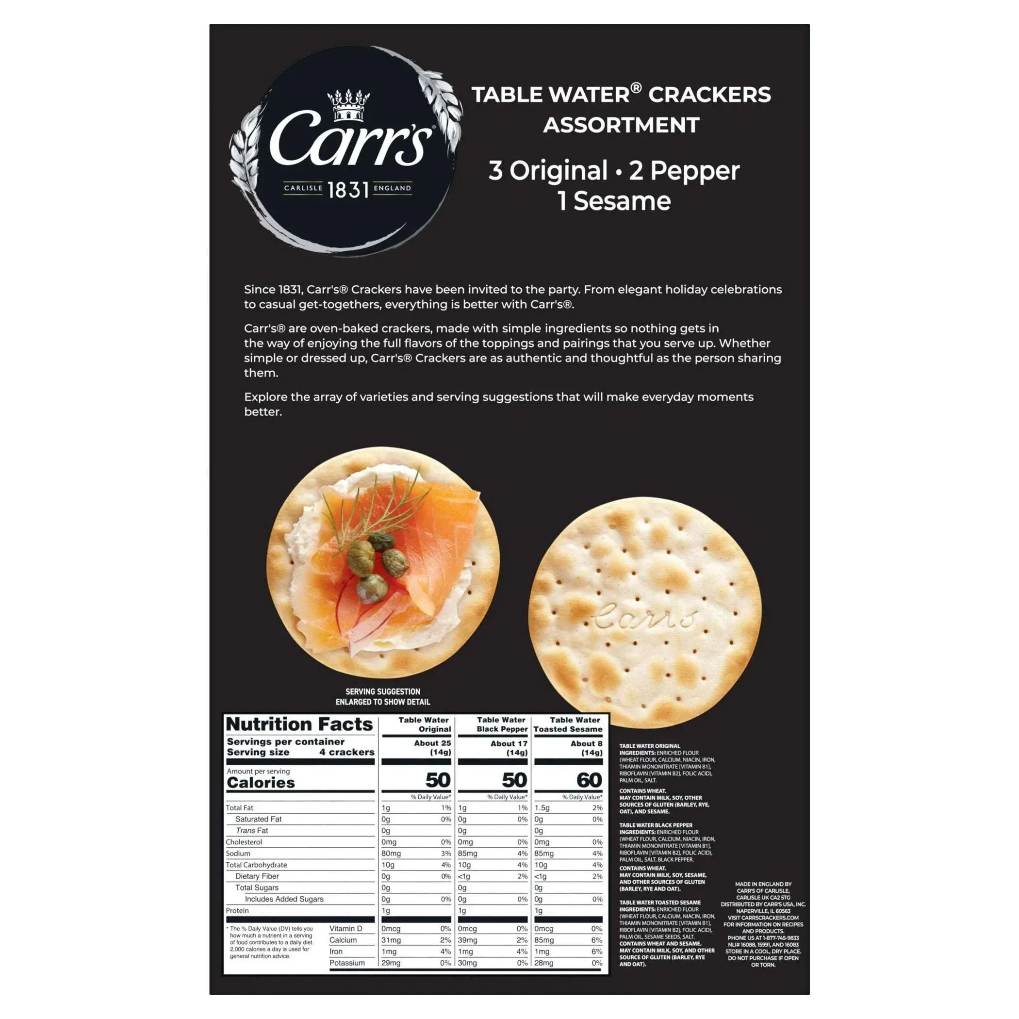 Carr's Table Water Crackers, Variety Pack, 25.5 oz - Image 6