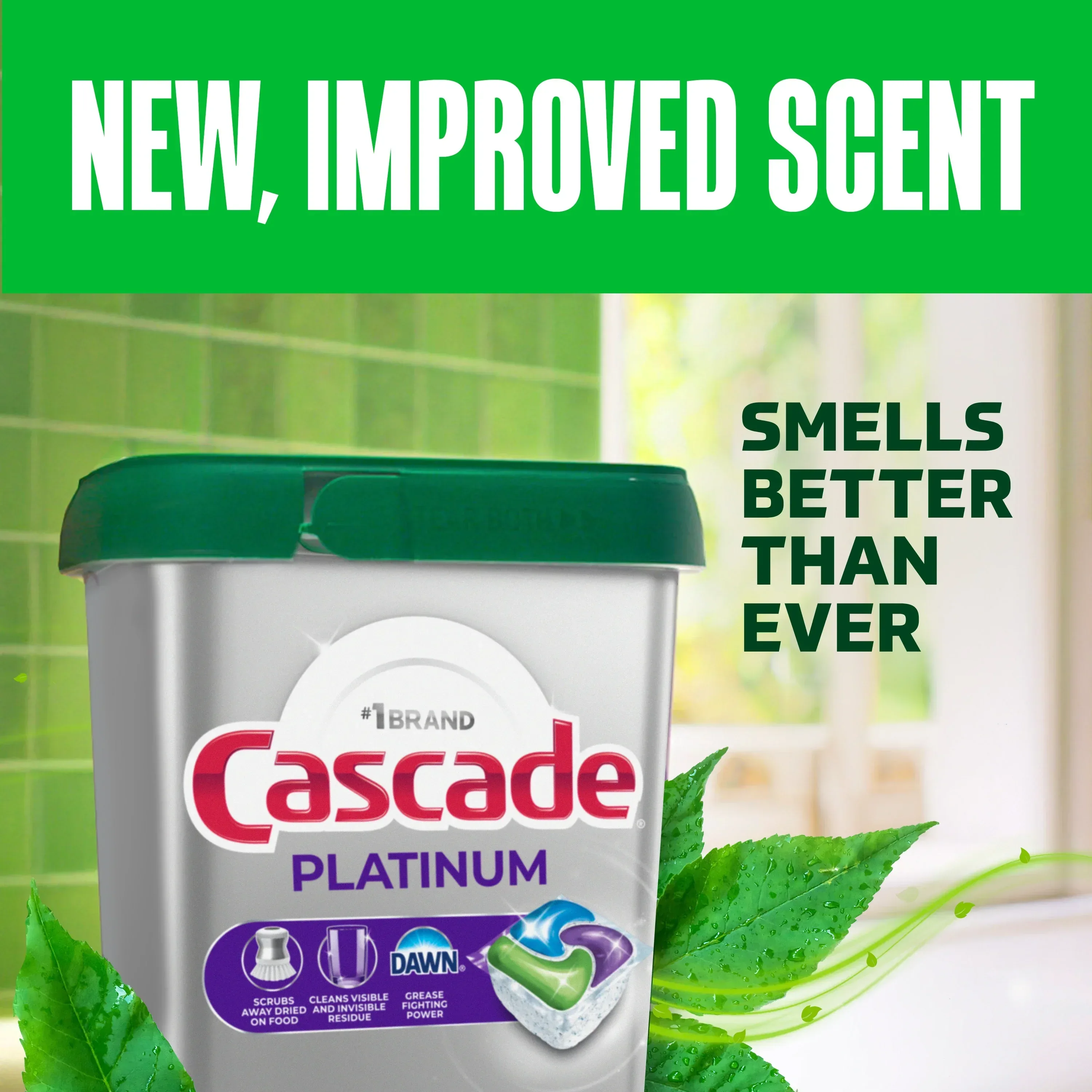 Cascade Platinum Dishwasher Pods, Dishwasher Detergent Soap Tabs, Fresh, 71 Count - Image 9