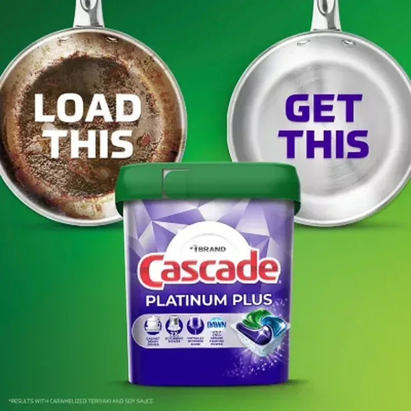 Cascade Platinum plus Actionpacs Dishwasher Detergent Pacs, Fresh Scent (81 Ct.) - Image 2