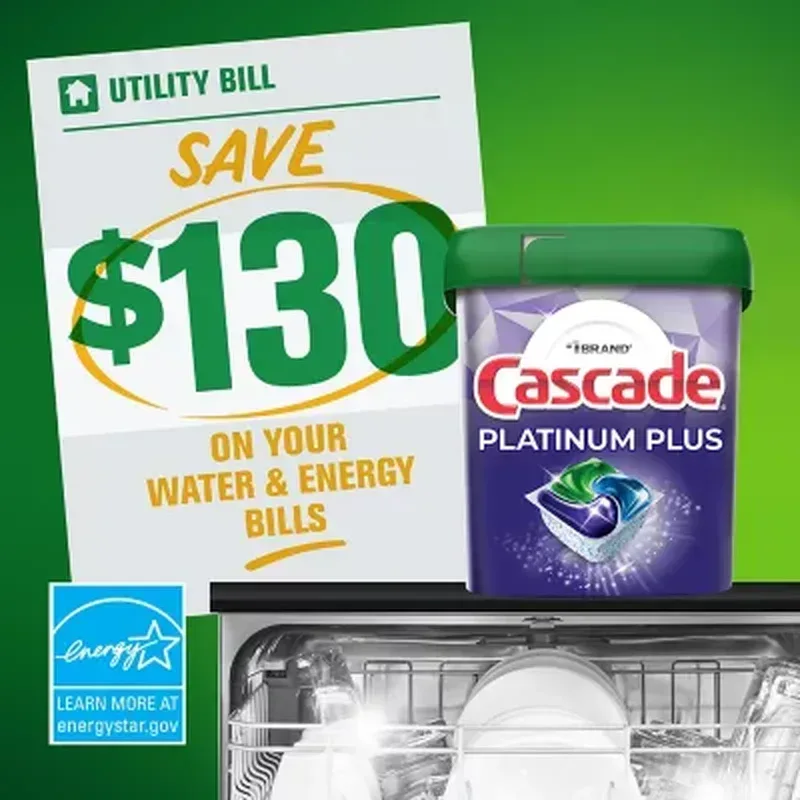 Cascade Platinum plus Actionpacs Dishwasher Detergent Pacs, Fresh Scent (81 Ct.) - Image 5