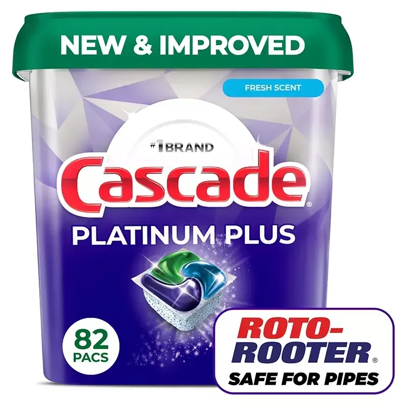 Cascade Platinum Plus Dishwasher Pods - Fresh Scent, 82 ct. - Image 8