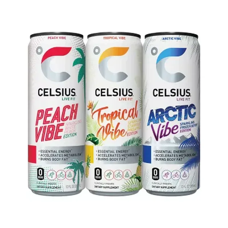 Celsius Essential Energy Sparkling Vibe Variety Pack 12 Fl. Oz., 18 Pk. - Image 2