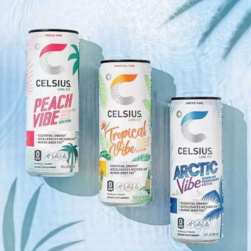 Celsius Essential Energy Sparkling Vibe Variety Pack 12 Fl. Oz., 18 Pk. - Image 4
