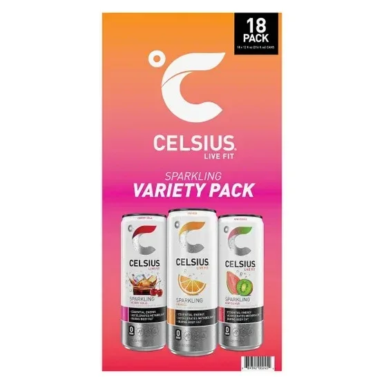Celsius Sparkling Energy Drink, Core Variety Pack, 12 fl oz, 18-count - Image 3