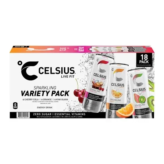Celsius Sparkling Energy Drink, Core Variety Pack, 12 fl oz, 18-count - Image 4