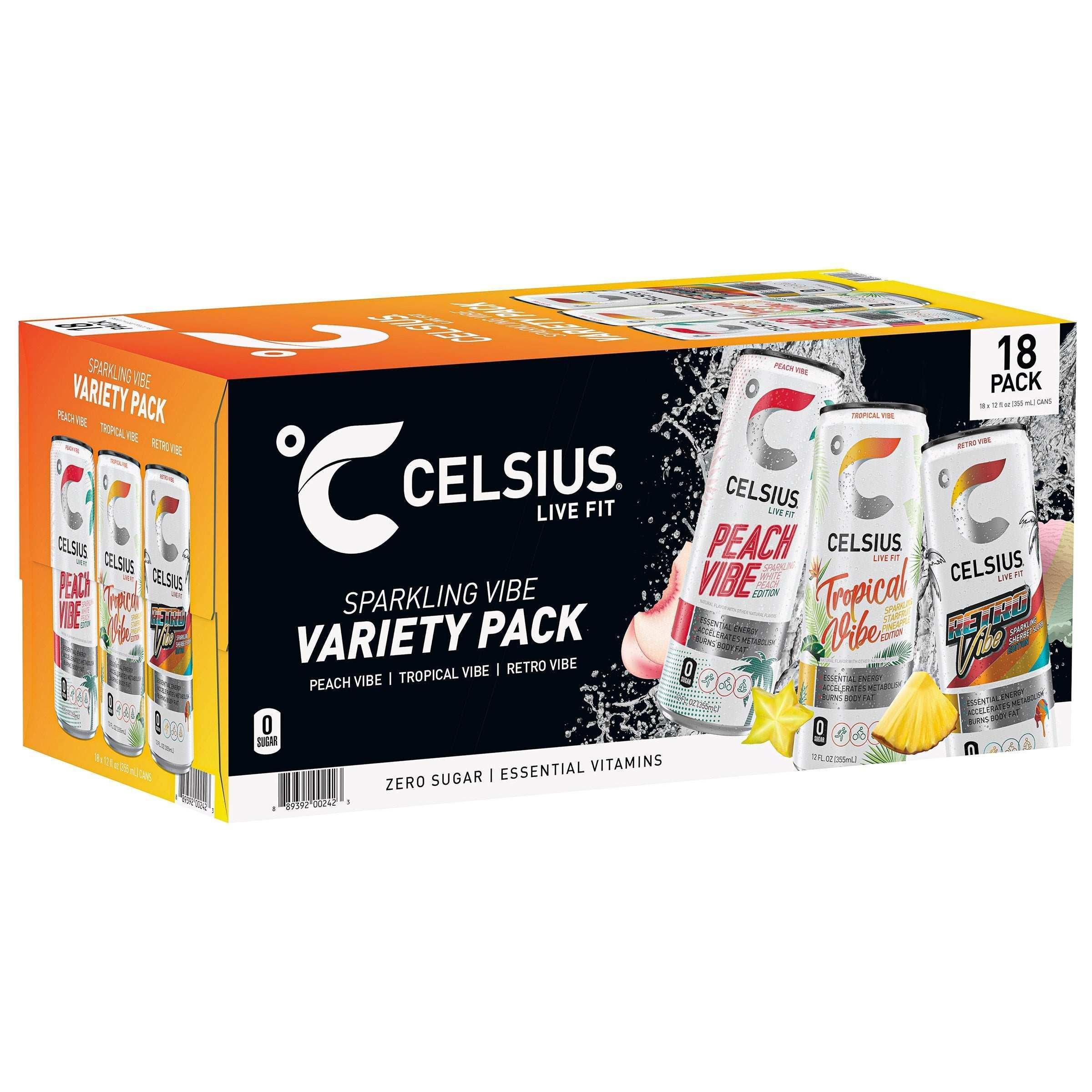 Celsius Sparkling Energy Drink, Variety Pack, 12 fl oz, 18-count - Image 2