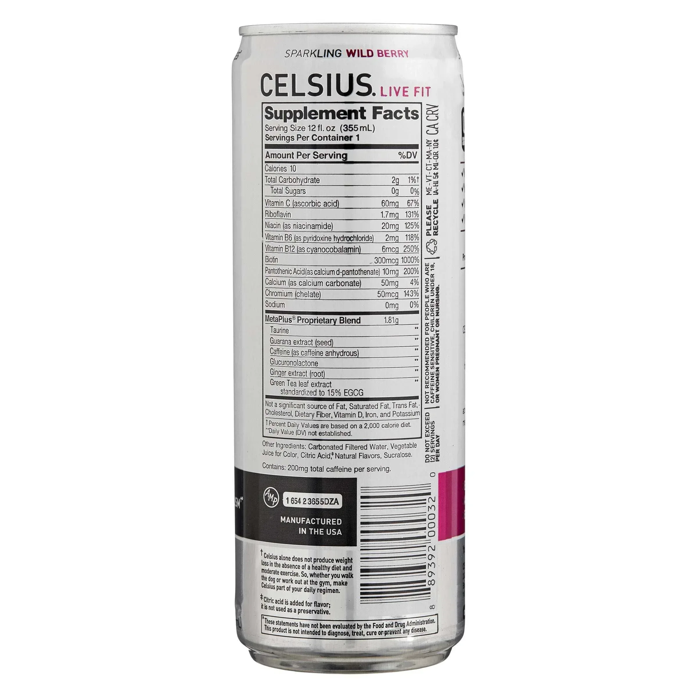 Celsius Sparkling Energy Drink, Wild Berry, 12 fl oz, 24-count - Image 3