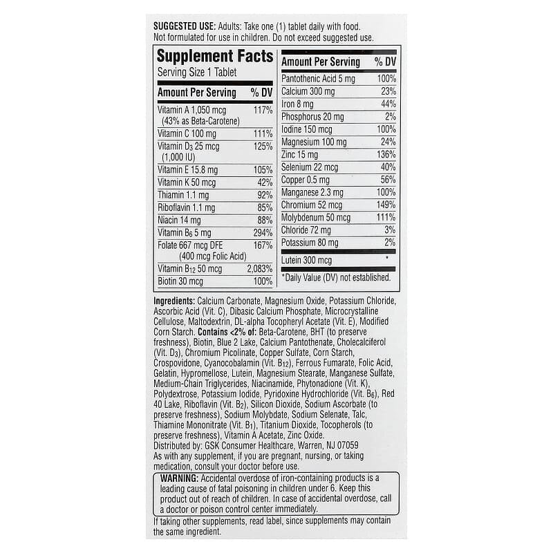 Centrum, Silver Women 50+ Multivitamin, 100 Tablets - Image 3