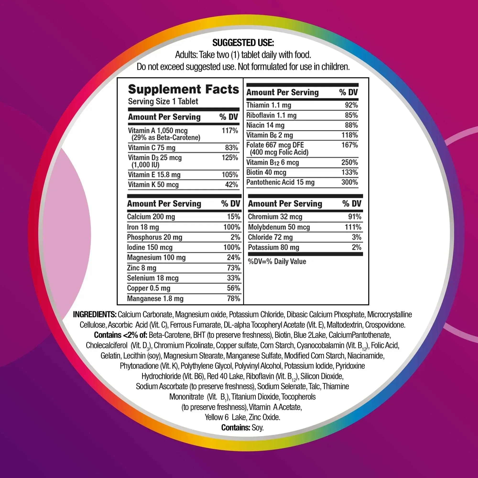 Centrum Women Multivitamin With Vitamins A, B, C, D3 & E With Iron, 100 Count - Image 11
