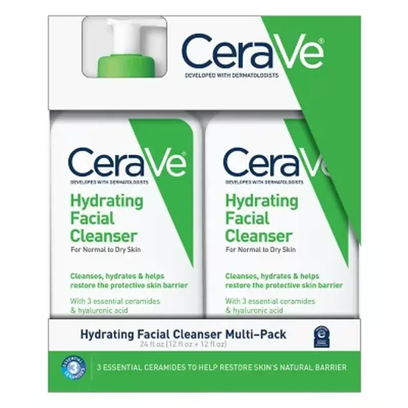 Cerave Hydrating Facial Cleanser, Normal to Dry Skin (12 Fl. Oz., 2 Pk.) - Image 2