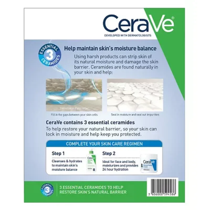 Cerave Hydrating Facial Cleanser, Normal to Dry Skin (12 Fl. Oz., 2 Pk.) - Image 3