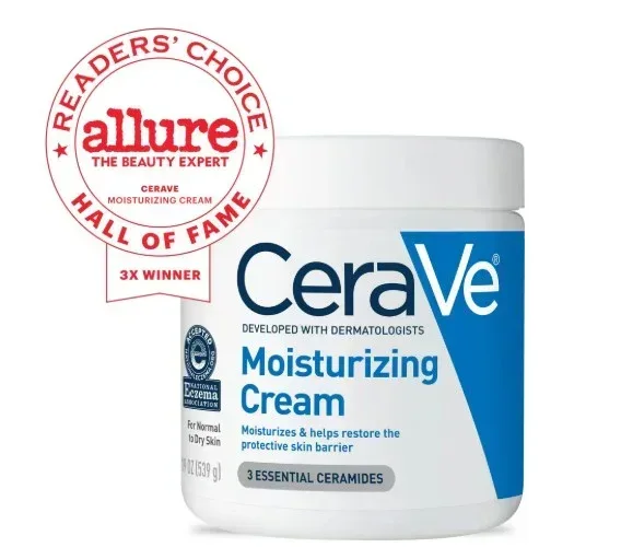 CeraVe Moisturizing Cream, Face & Body Moisturizer for Normal to Very Dry Skin, 16 oz - Image 2